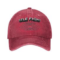 Washed Baseball Cap TITLE FIGHT Band Summer Trucker Hat For Couple Women  Street Style Outdoor Gym Sun Baseball Caps One Size pink