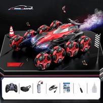 Gestais valdomas RC kaskadininkų automobilis, 2,4 GHz rankomis valdomas automobilis vaikams, RC automobilio žaislas su šviesomis ir muzika, bekelės 360° besisukantis RC drifto automobilis berniukams ir mergaitėms