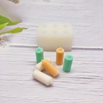 3D žvakių formos, silikoninės formos, rankų darbo „pasidaryk pats“ mini cilindrinis muilas, žvakės formos žvakių aromatas