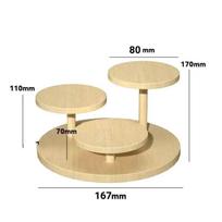 Solid Wood Decorative Display Ornament Ins Style Multi-Layer Storage Rack as the picture