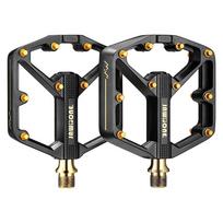 Jawbone MTB Bike Pedals Mountain Bicycle Flat Pedals Aluminum 9/16  Sealed Bearing Lightweight Platform Cycling Accessories Black Gold