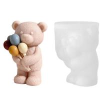 Food Grade Silicone Balloon Bear Mould for Scented Candle Easy Demolding Designs for Craft and Workshops 1