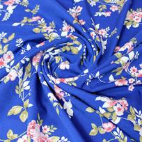 100x150cm Vintage Small Floral Print  Fabric Pastoral Style Thin Chiffon Polyester Sewing Dress Shirt Pajamas Handmade Crafts 100x150cm red