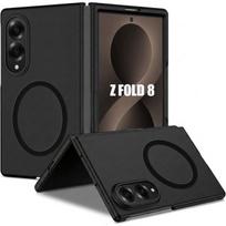 Dėklas, skirtas Samsung Galaxy Z Fold 8, Apsauga nuo įbrėžimų su magnetiniu žiedu - Juodas juoda