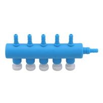 Aquarium Air  Pump  Hose  Splitter Air Distributor Adjustable Tracheal Shunt Single Hole Oxygen 3 heads blue
