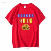 Burger Quizz naujas Logotipas Klasikinis Aktyvus Marškinėliai Juokingi Dydis S iki 5XL vintage Skalbti Ištempiami gatvės stiliaus Universalus Kvėpuojantis S red