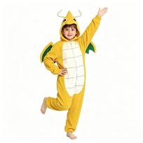 Vaikų dinozauro pižama Kigurumi, Gyvūno geltonas Cosplay kostiumas, Animacinis Helovino karnavalinis kostiumas vakarėliui 110 beige