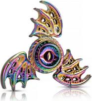 Dragon Wings Eye Tri Fidget Spinner Metal Hand Spinner Low Noise High Speed Focus Toy with Steel Self-Lubricating Bearing beige