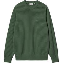 Carhartt WIP Calen Sweater Embroidered Logo Crew Neck Long Sleeve Pullover Knit Unisex sweater Duck-Green I033714-29N-XX S