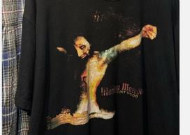 Marilyn Manson Holy Wood basic short sleeve T shirt Classic tee   Unisex T-Shirt XXXXL