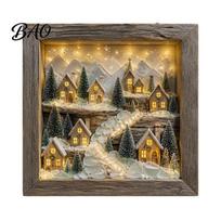 Table Centerpiece Light Sea Glass Art Painting with LED Light, DIY Mosaic Arts and Craft Kit, Decorative Picture Frame Ocean Themed Beach Kit for Home G