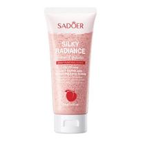 100g Peach Aha Facial Scrub Deep Cleansing Hydrating Physical Exfoliator Brightening Skin with Granules for Radiance 100g