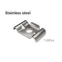 Tvoros tvirtinimo spaustukai 10 vnt. Nerūdijančio plieno tinklinės tvoros laikiklis Anti-Theft dizainas Barjero tvirtinimo metalinis laikiklis Stainless steel