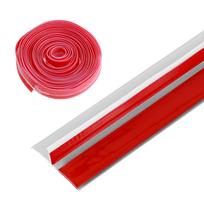 Transparent silicone T-shaped windproof sealing strip suitable for door and glass gaps - transparent durable and easy to stick 6M pink