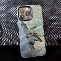 Kovinių lėktuvų pakilimas Telefono dėklas iPhone 16,15,14,13,12,11,8,7,Pro,Max,Plus,Mini,XS,SE Anti-drop Juodas Matinis Kietas iPhone14Plus gray