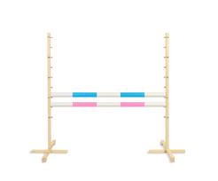 Przeszkoda Skokowa Do Hobby Horse 120Cm, Dwie Belki - Jasny Niebieski I Jasny Róż