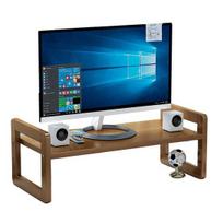 Monitor Stand Riser Computer Wood Desk Organizer with Shelf Strong Load-bearing Ergonomic Design Easy Assembly Laptop Elevated Rack Single Layer blue