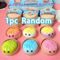 Dumpling Squishy Bun Anti-Stress Squeeze Toys Slow Rebound Vent Soft Sensory Stress Ball Food Squishies Mystery Birthday Gift