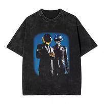 Daft Punk Vintage Wash 2000T-Shirt Men'S Clothing Tops & T-Shirts Men'S T-Shirts Camiset S black