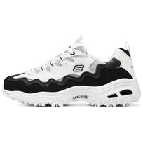 Skechers DLites 1.0 Lace-Up Durable Low-Top Dad Sneakers Women sneakers Black White 149792-WBK 37.5