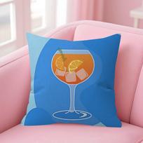 Anime A-Aperols S-Spritzs Cushion Cover Car Throw Pillow Case For Sofa Car Christmas Gift Peach skin 18*18(CM)-1Pcs