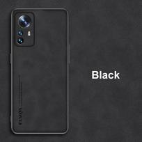 Xiaomi Mi 12 Lite 12T Pro dėklas Prabangus PU odos telefono dėklas Xiaomi Mi 12S Ultra 12X galiniam dangteliui Silikoninė pilna apsauga Mi 12 juoda