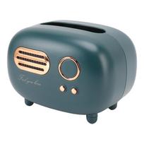 Decorative Retro Radio Tissue Box Green Radio Tissue Holder Vintage Radio Tissue Box  Bedroom gray