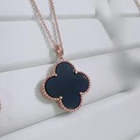 Didelis Keturlapis Dobilas Karoliai Raudonasis Agatas Baltas Perlamutras Violetinis Turkis Megztinio Grandinėlė rose gold gray