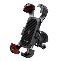 Motorcycle Phone Mount Adjustable Bike Phone Holder 360 Degree Rotating Cycling Phone Stand Anti-slip for 4.7-7 Inch Smart Phone black