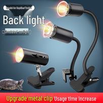 Vėžlio kaitinimosi UVB šildymo lempa su pastovios temperatūros laikikliu 1x 75W sunbathing lamp black