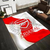 Raudonas baltas Arsenalas logotipas kilimas su užrašu Gunner Till I Die dizainas  Tinka naudoti kaip neslystantis kilimėlis svetainės miegamojo sofoms 40x60cm( 15x23in )