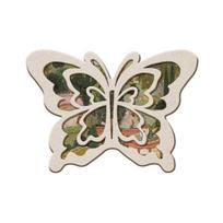 Floor Mat Butterflies Shape Water-Repellent Easy to Clean Bathroom Rug with Anti-Slip Base High-Density Diatom Ooze Bath Mat 40*60cm beige