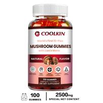 Mushroom compound gummies, containing mushroom complex, all-natural, suitable for adults. 100*1 brown