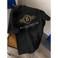 Men's Billionaires Club Bitcoin T-Shirt - Crypto Currency Print Crew Neck Short Sleeve Tee Suitable for Tech Events, Summer Casual Wear S įvairiaspalvis