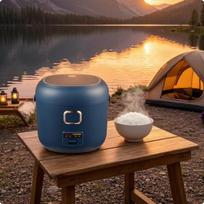 Portable Rice Cooker Road Trips Compatible Compact Small Appliance Car, Truck, 2L 24V Truck gray
