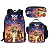 Žaislų istorija 5 Kuprinės rinkinys 3 dalių Mokyklinė kuprinė PASIDARYK pats individualizuota kuprinė Jaunimo kasdienė kuprinė 17-inch backpack + lunch bag + pencil case