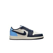 Air Jordan 1 Retro Low OG GS Obsidian UNC Kids Sneakers Blue University-Blue Sail CZ0858-400 35.5