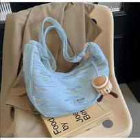 Women's Trendy Summer Dopamine Large Capacity Dumpling Bag - Versatile Crossbody & Shoulder Bag for Students gray