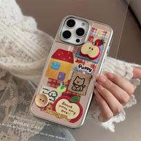 Ins 3D Red for Apple Cartoon for IPhone16 Phone Case 17 Pro Max Mirror 13 Hanging Chain 14 For Samsung S25ULTRA gray