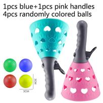 Children Toss & Catch Ball Sticky Balls Sports Toys Parent-child Interaction Gifts Summer Outdoor Beach Toy Multiplayer Game TMZ blue