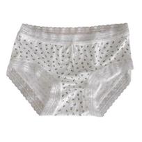 Women's Cotton Underwear Lace Trim Flower Print Seamless Hipster Panties Soft Cute Landies Breathable Briefs L