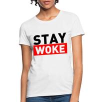 Stay Woke Women's 100% Cotton T-shirt Mens Tees Top S