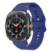 Silicone Bracelet for Samsung Galaxy Watch 7 6/6 Classic/5 pro/4 44mm 40mm 43mm 46mm Band correa Galaxy Watch 8 ultra Strap 47mm Galaxy watch FE vidurnakčio mėlyna spalva