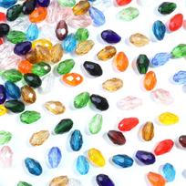 50pcs/lot 8x12mm Water Drop Crystal Beads Shiny Faceted Glass Beads Loose Spacer Beads For Jewelry Making DIY Bracelets Supplies violetinė