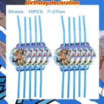 One Piece Birth Date Decor Luffy Zoro Disposable Celebration Plates Balloon Decor Key Chain Cake Decor Boys Infant Shower Celebration Supplies blue
