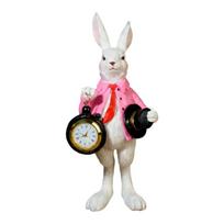 Festival Easter Table Centerpieces Gentleman Rabbit With Antique Watch Resin Art Statue Easter Party Supplies mandarinas