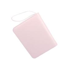 PU Leather Morandi Color Zippered Photo Binder, A4/A5 Storage Album Bag white