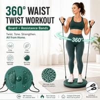 Juosmens suktukas ir pilvo sukimosi lenta tylioms treniruotėms, juosmens suktukas tinkamas namų sporto įrangai360Svorio talpa žalia
