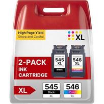 Ink Cartridges - PG-545XL &; CL-546XL - Black &; Three-color - 400 &; 300 Pages - Compatible Canon PIXMA