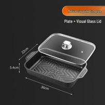 Rectangular Multi-purpose Grill Pan with Lid 36x20x6cm